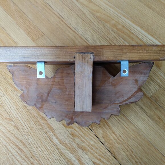 Vintage Cherub Carved Wood Angel Shelf Wall Mounted Altar Chunky Smiling Happy - Picture 8 of 16